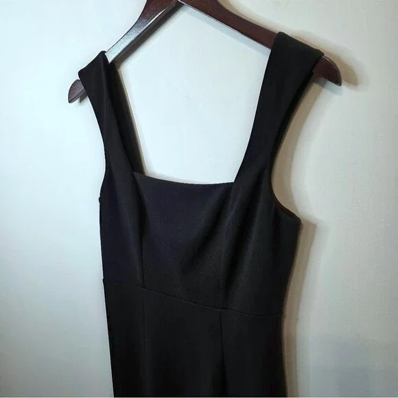 Show Me Your Mumu Black Bodycon Midi Dress Cocktail Sexy Side Slit Size Medium - Picture 8 of 10